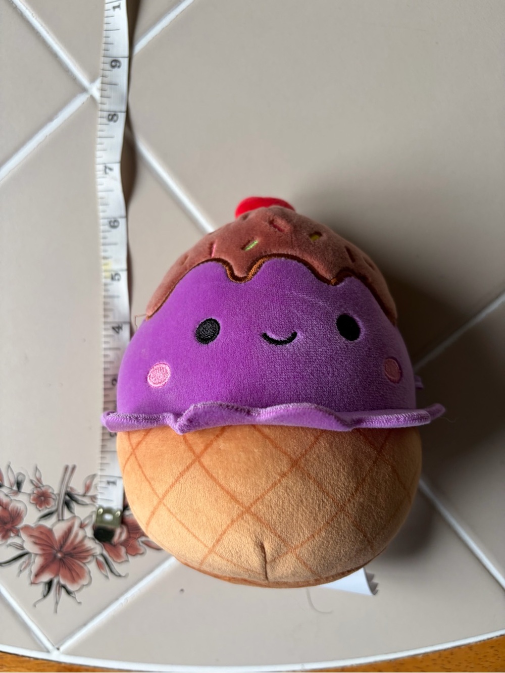 Squishmallows Purple & Brown Ice Cream Cone Plush